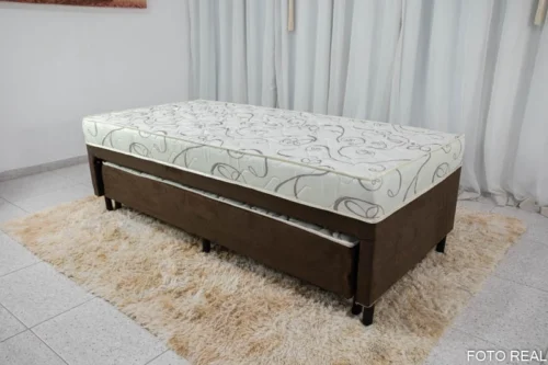 Cama Unibox Solteiro com Auxiliar D-28 Sonho Bom Marrom Nosso Sonho - Image 2