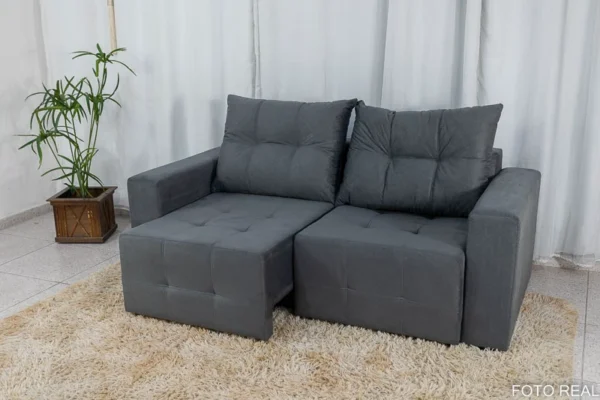 Sofá Retrátil 3 Lugares Havaí 1.80m Veludinho